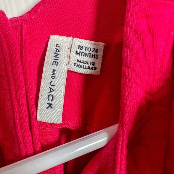 Janie and Jack Toddler Girl Easter Quilted Jacquard Dress Size 18-24M - Picture 7 of 8